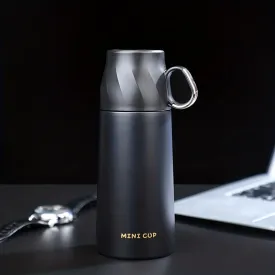 1pc Mini Thermal Mug Stainless Steel Vacuum Insulated Bottle With Cup For Coffee Hot Drink And Cold Drink, Water Flask, Back To School Supplies