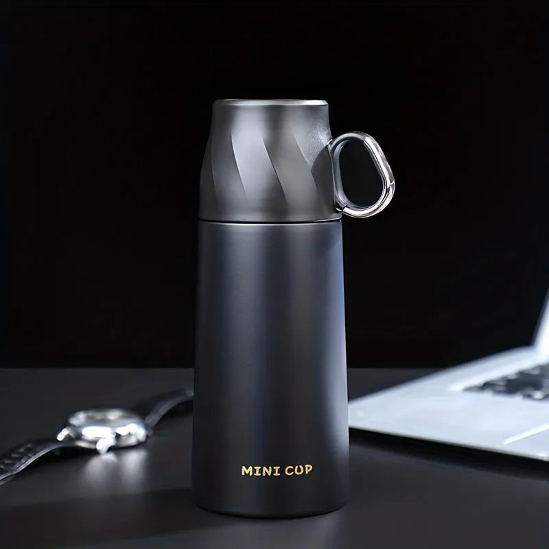 1pc Mini Thermal Mug Stainless Steel Vacuum Insulated Bottle With Cup For Coffee Hot Drink And Cold Drink, Water Flask, Back To School Supplies