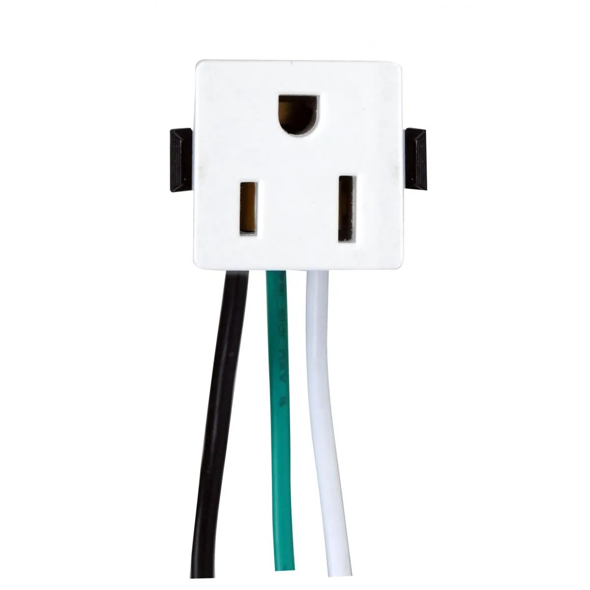 3 Wire, 2 Pole Snap-In Convenience Outlet, Opening Size: 1`` x 1`` x 1`` Rated: 15A-125V Snap-In Convenience Outlet by Satco