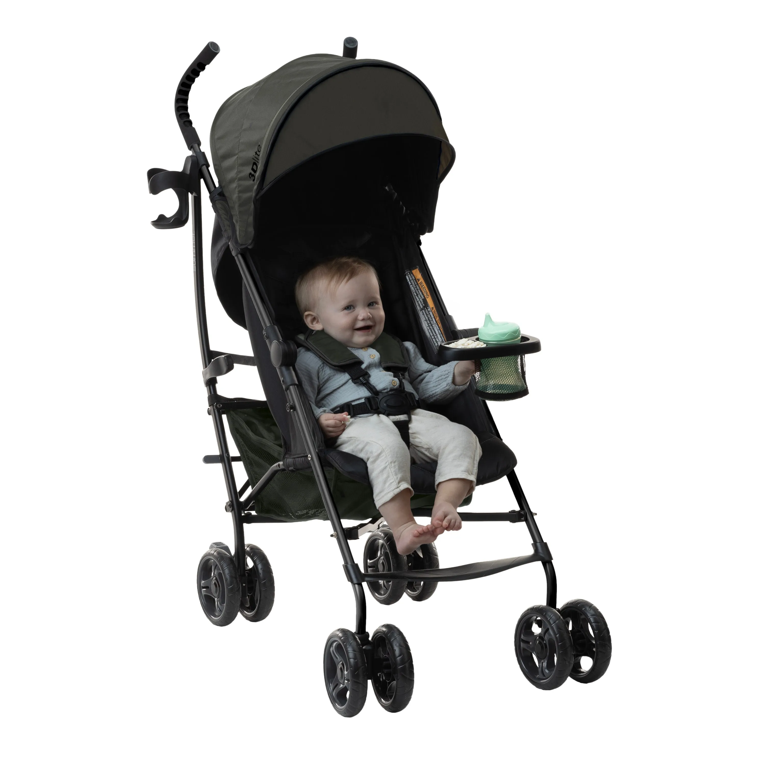 3Dlite Convenience Stroller - Black - Green