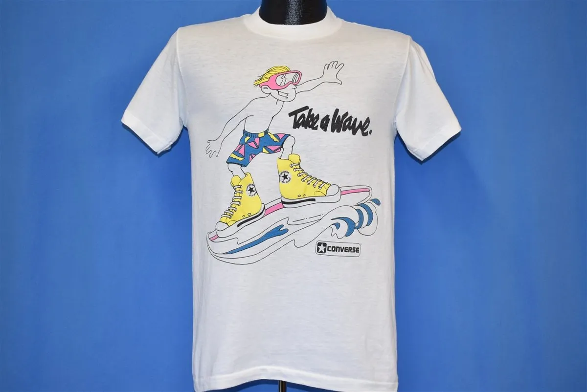 80s Converse Take a Wave Surf Chuck Taylor t-shirt Small