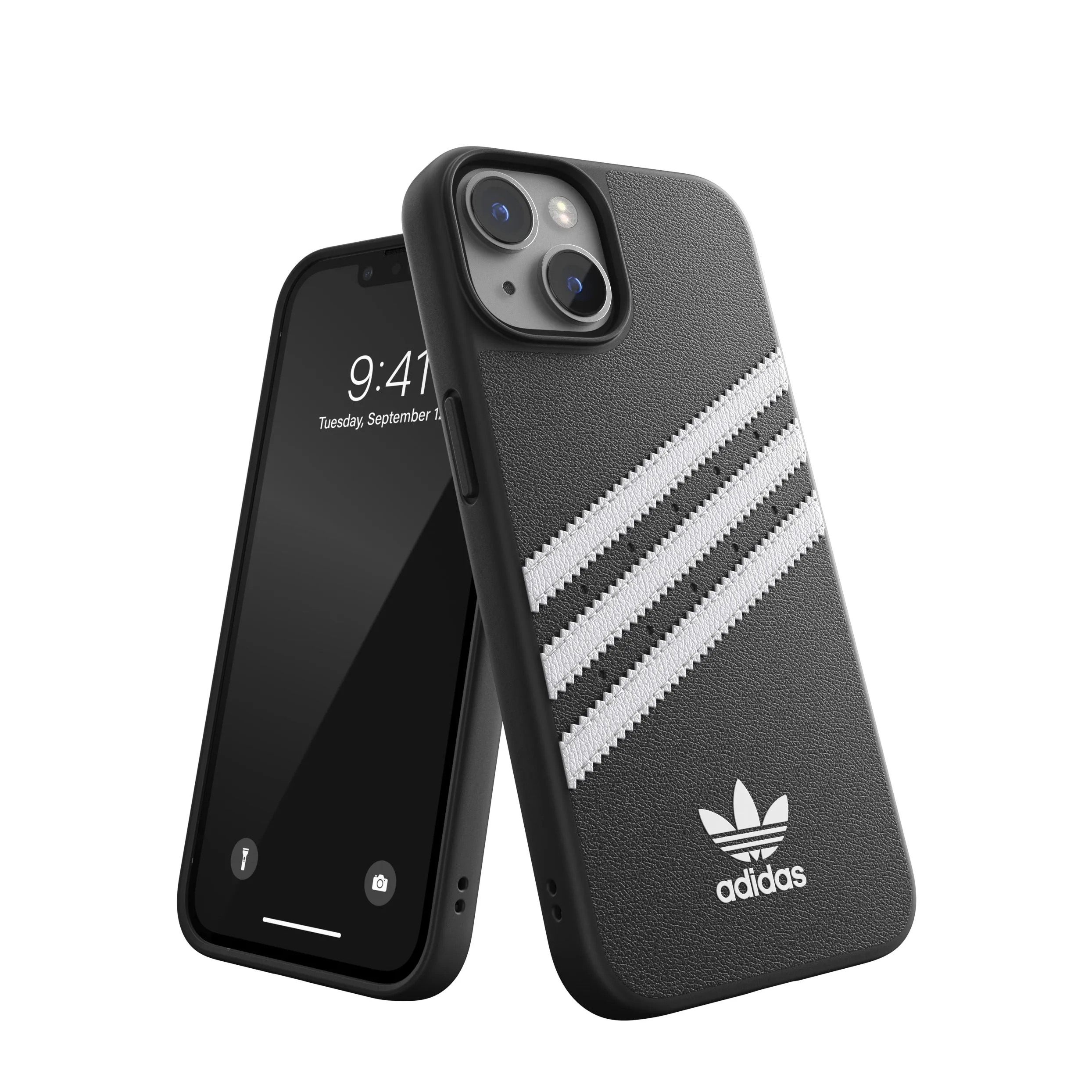 adidas Originals - iPhone 14 Plus Moulded Case Leather Sleeve (50187) - Black / White