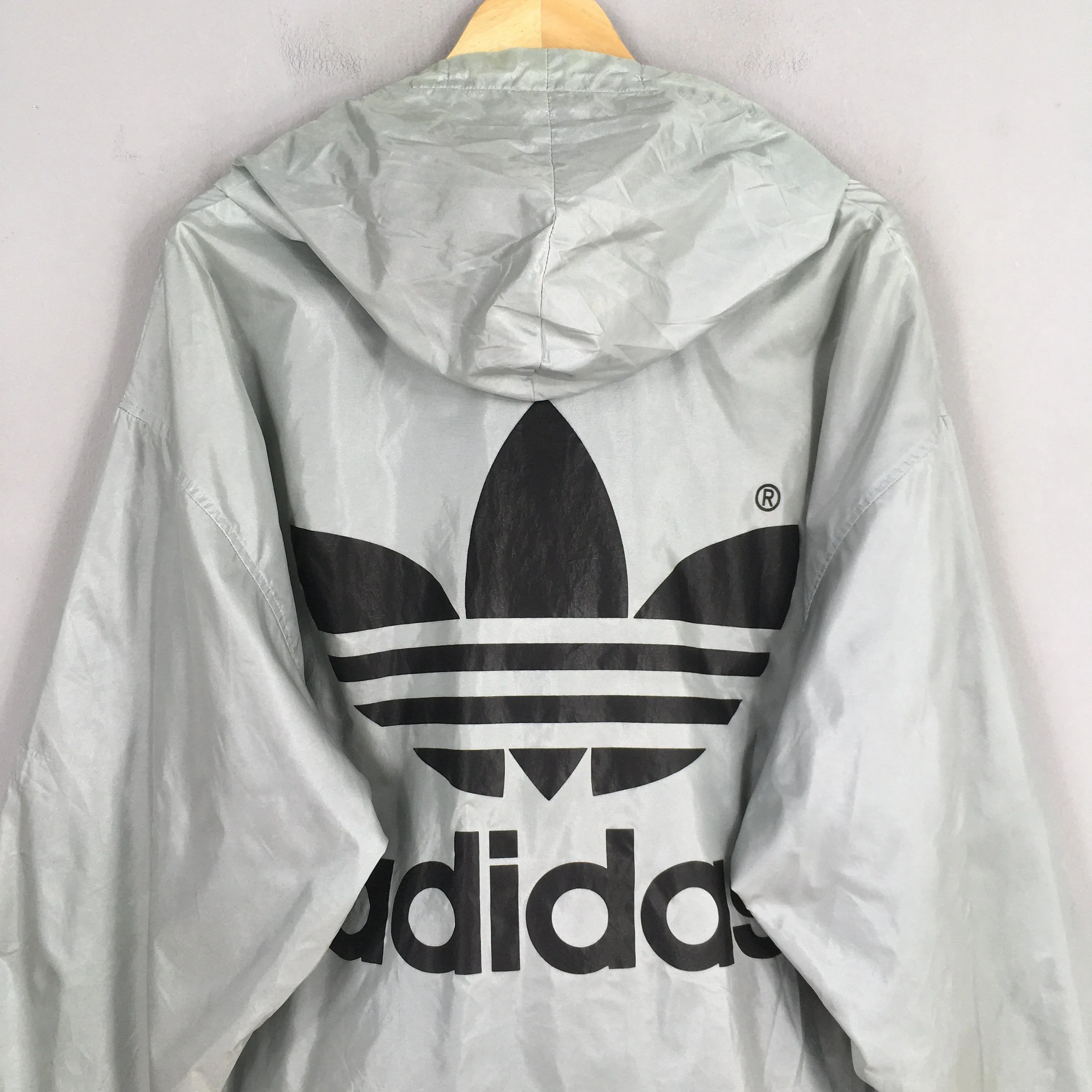 Adidas Trefoil Windbreaker Jacket Hoodie Large