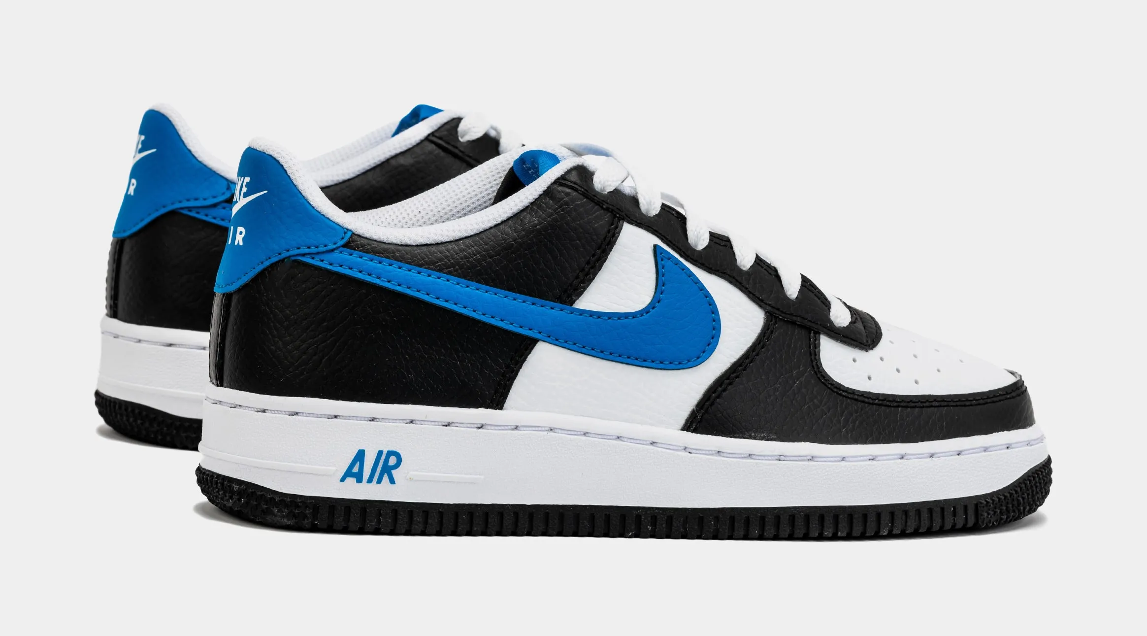 Air Force 1 Low Grade School Lifestyle Shoes (Black/Blue)