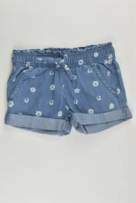 Anko Size 1 Lightweigh Floral Denim Shorts