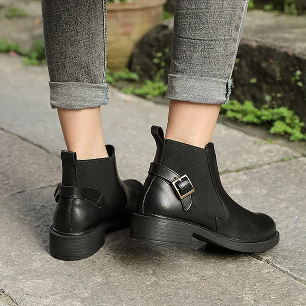 Autumn Winter Leather Short Boots | Gift Shoes