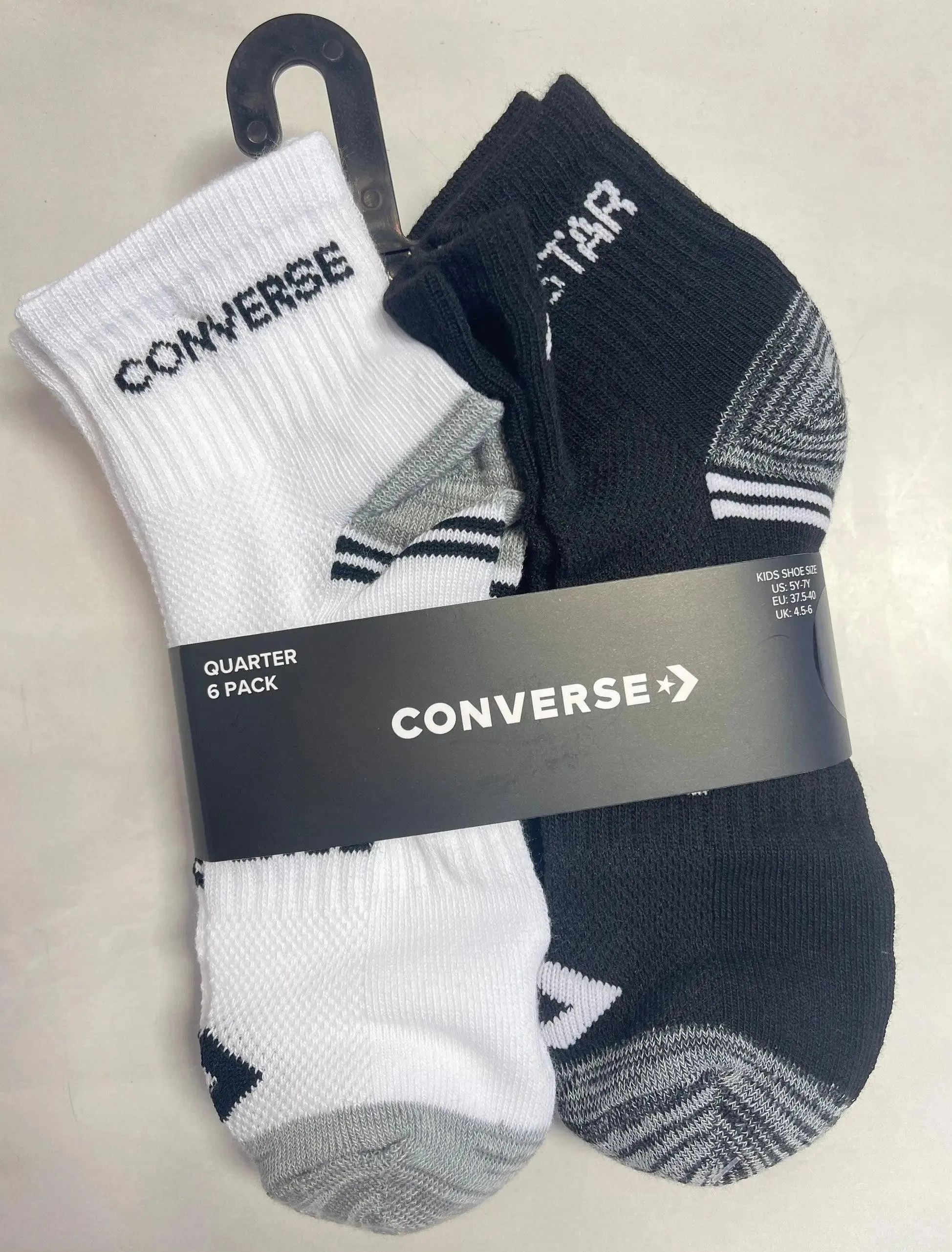 Boys' 6 Pack Quarter Socks | Converse