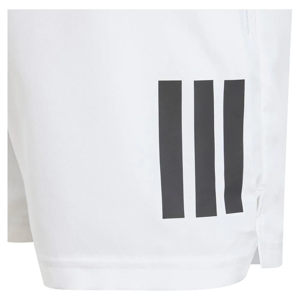 Boy`s Club 3 Stripe Tennis Short White