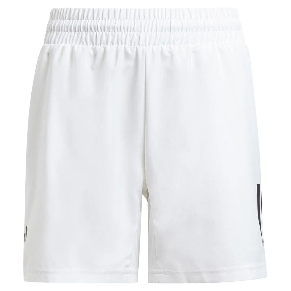 Boy`s Club 3 Stripe Tennis Short White