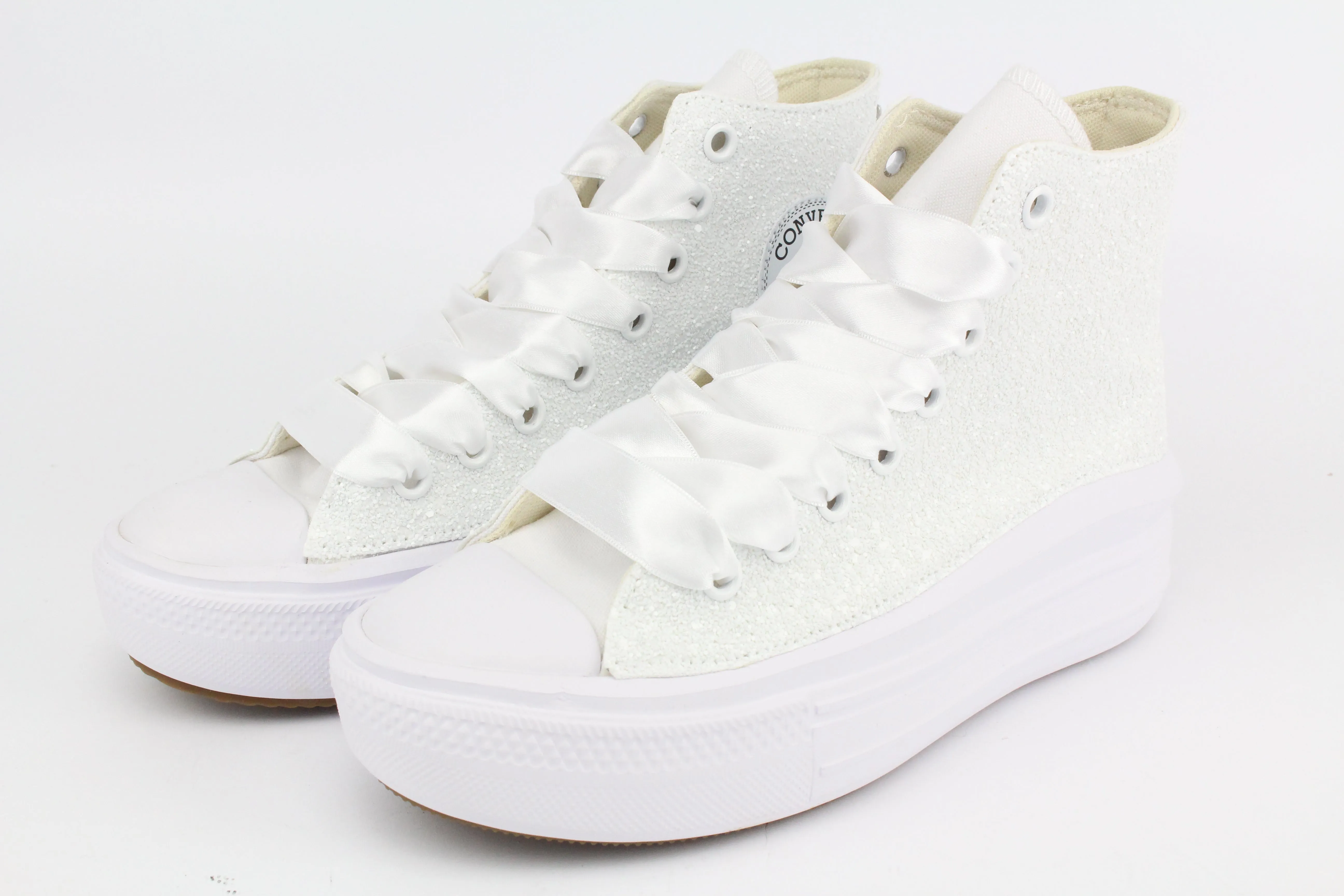 Converse All Star Move Glitter White & Raso