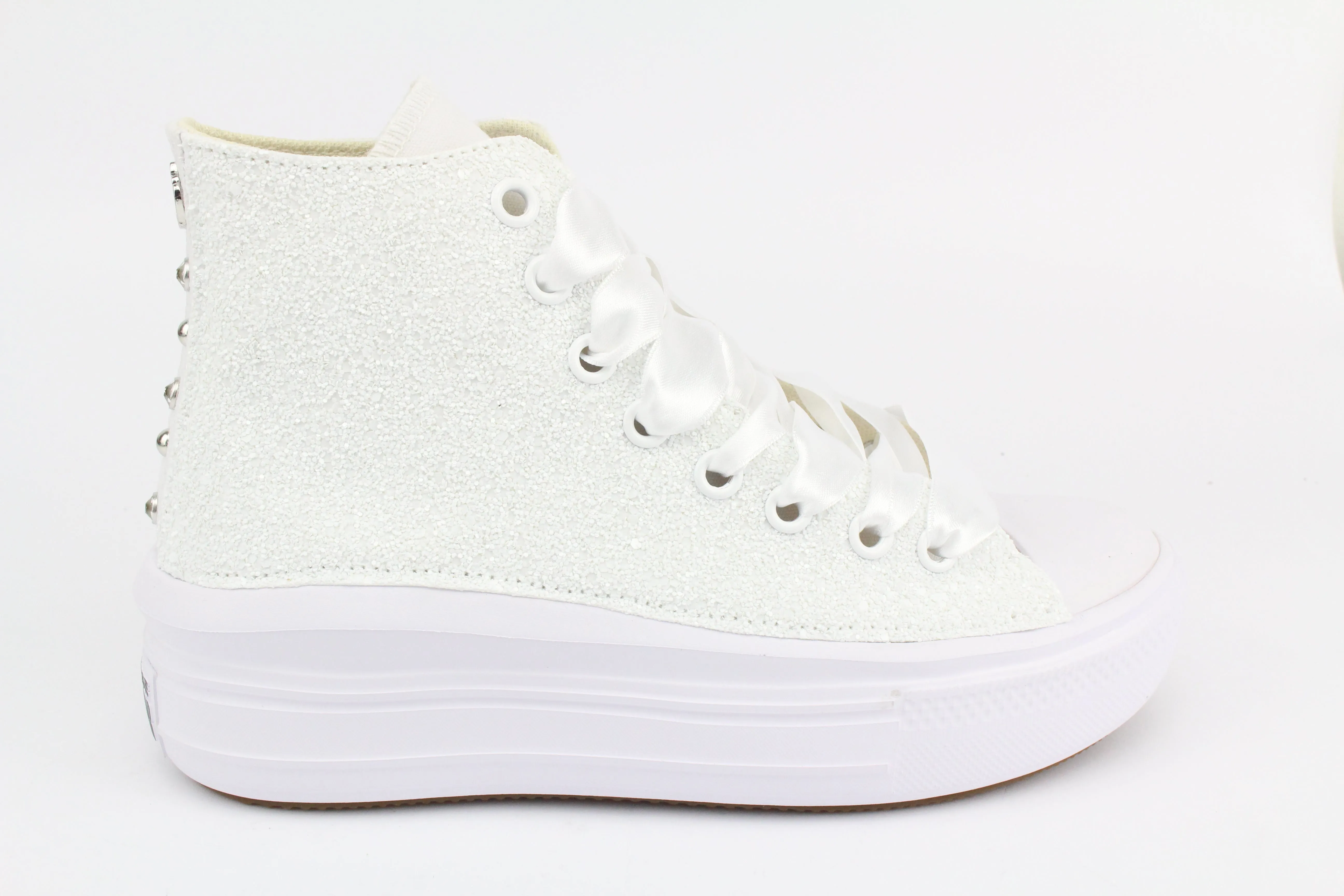 Converse All Star Move Glitter White & Raso