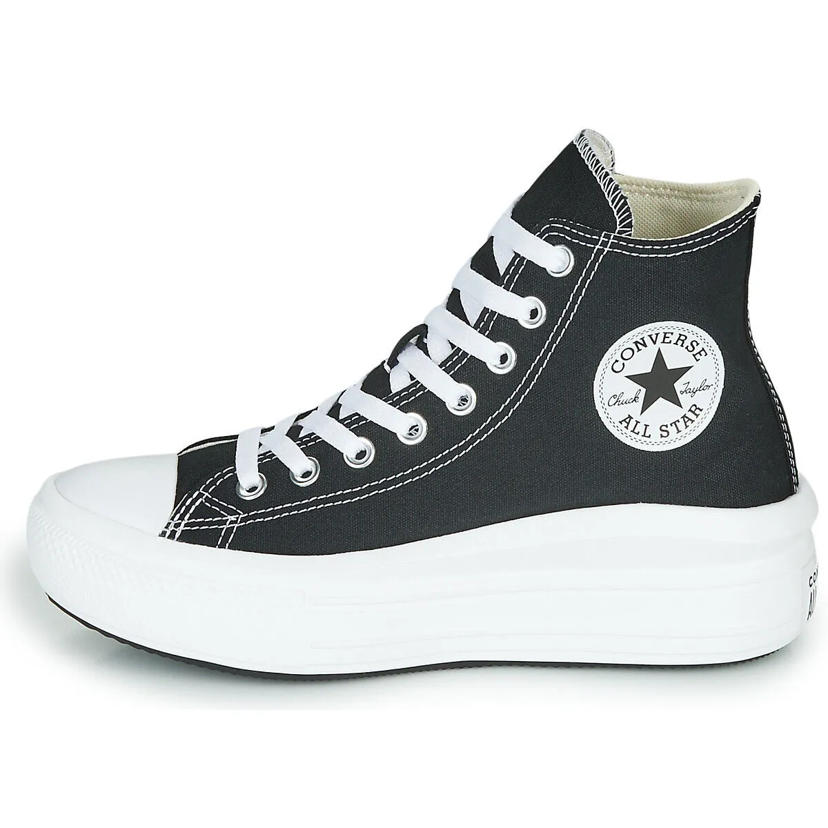 Converse Chuck Taylor All Star Move 568497C Women's Black Canvas Shoes HS2007