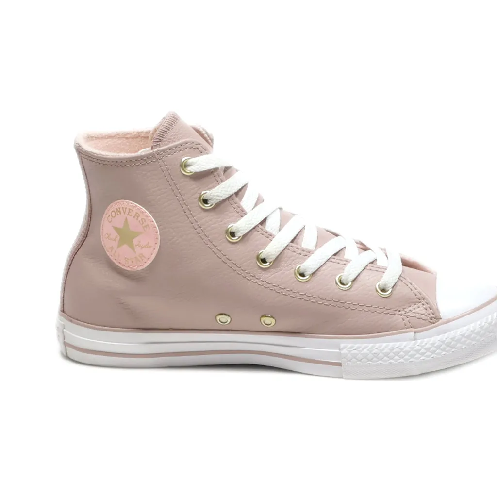 Converse Chuck Taylor High-Top Sneakers Leather Pink Colour For Women