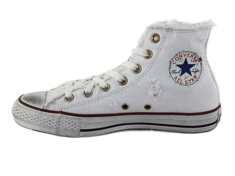 Converse sneakers alta in denim CT HI 123159 bianca