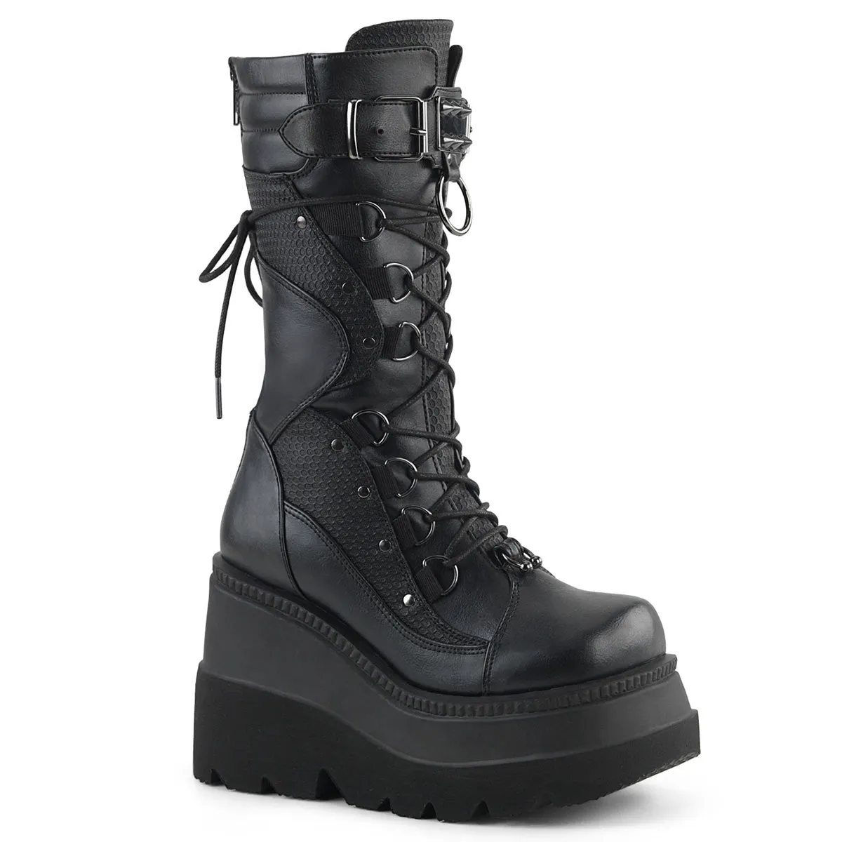 Demonia Shaker-70 Wedge Platform Boot