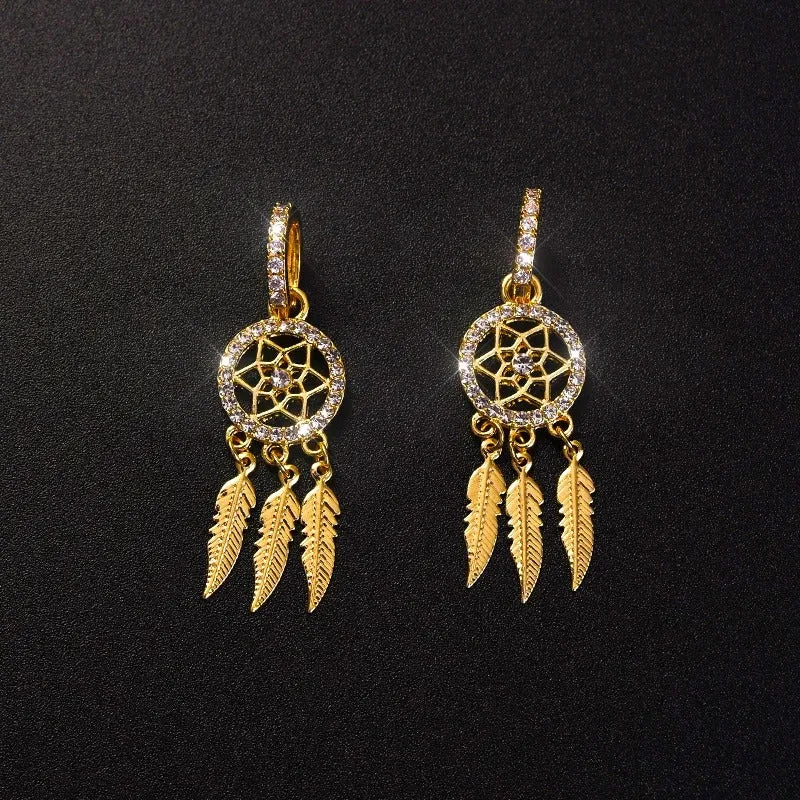 Exquisite Dreamcatcher Drop Earrings