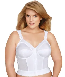 Exquisite Form Fully Front Close Longline Posture Wire-Free Bra - White