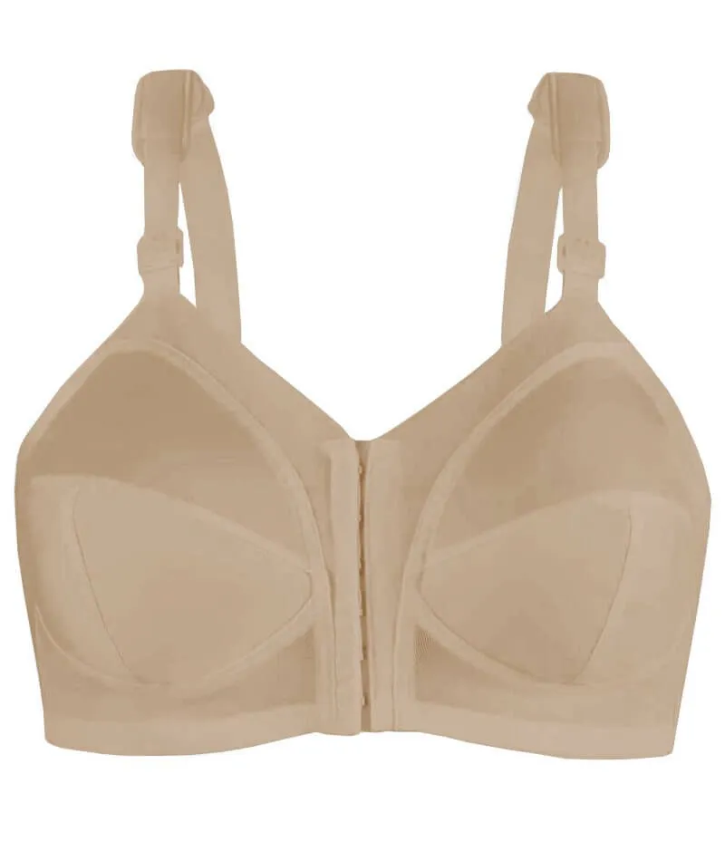 Exquisite Form Fully Front Close Wire-Free Classic Support Bra - Nude