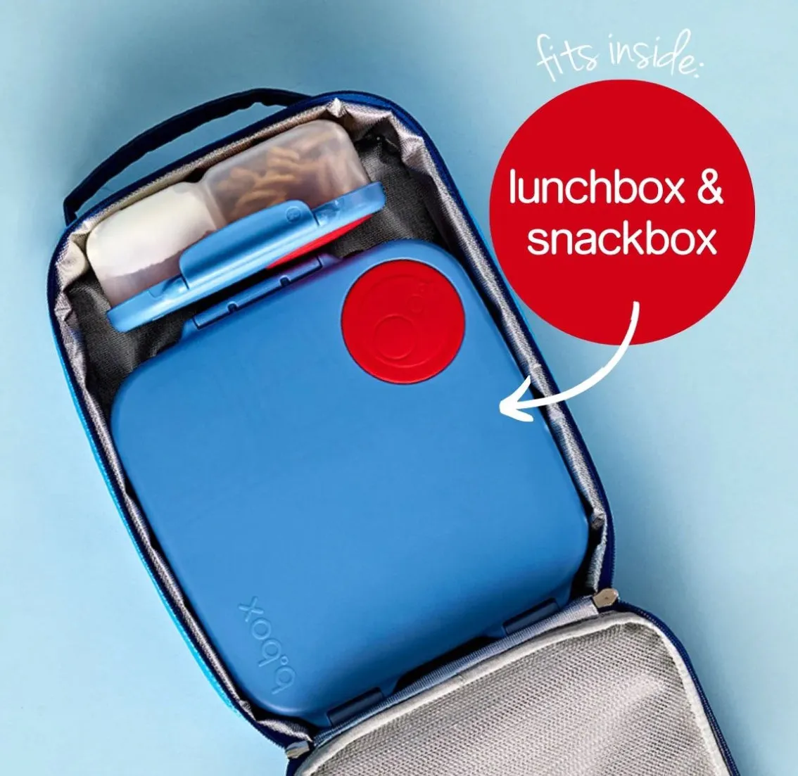 Insulated Lunch Bag Large- Deep Blue  Bbox