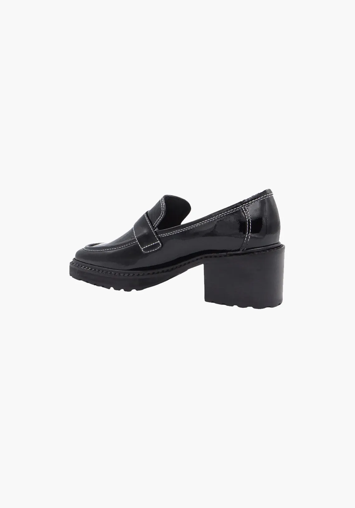 JACINTA LOAFER BLACK CRINKLE PATENT