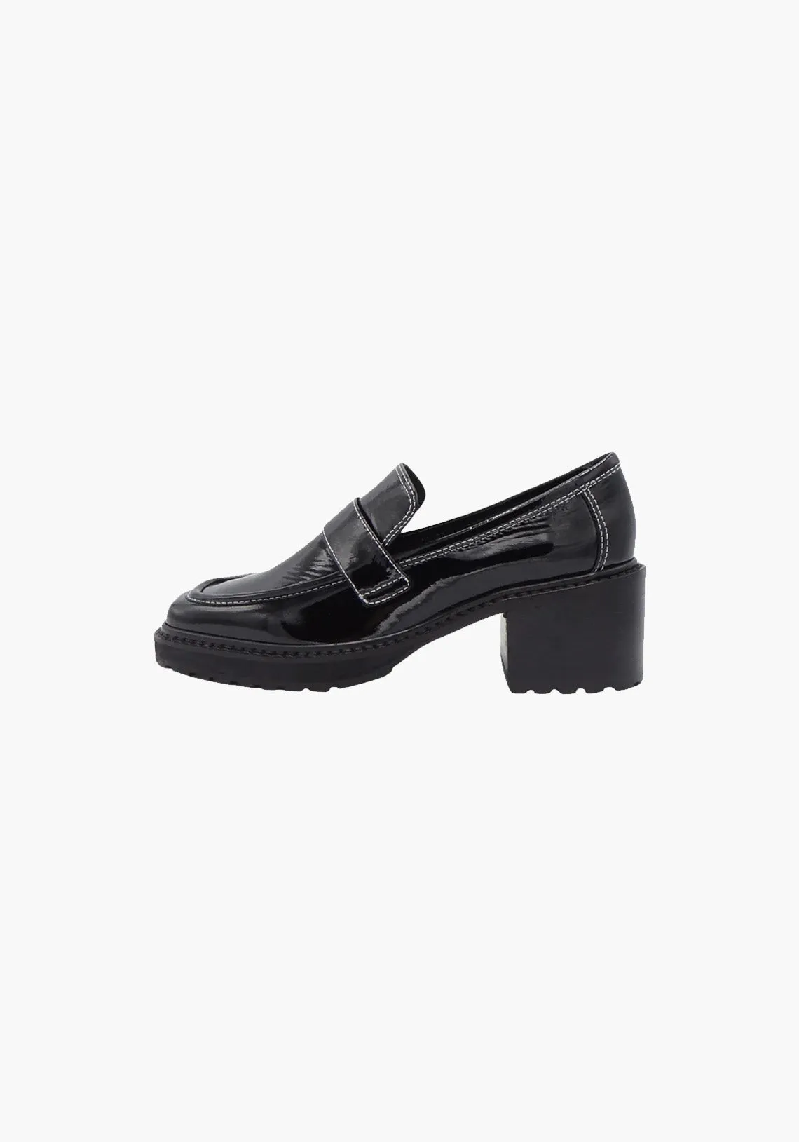 JACINTA LOAFER BLACK CRINKLE PATENT