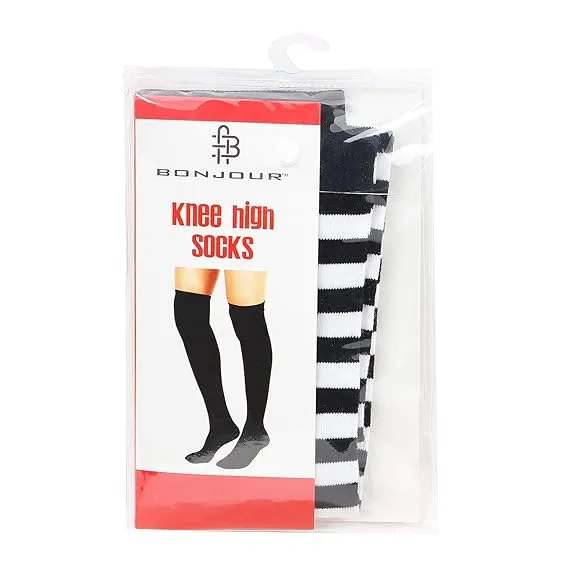 Knee High Socks - Monochrome Striper Edition