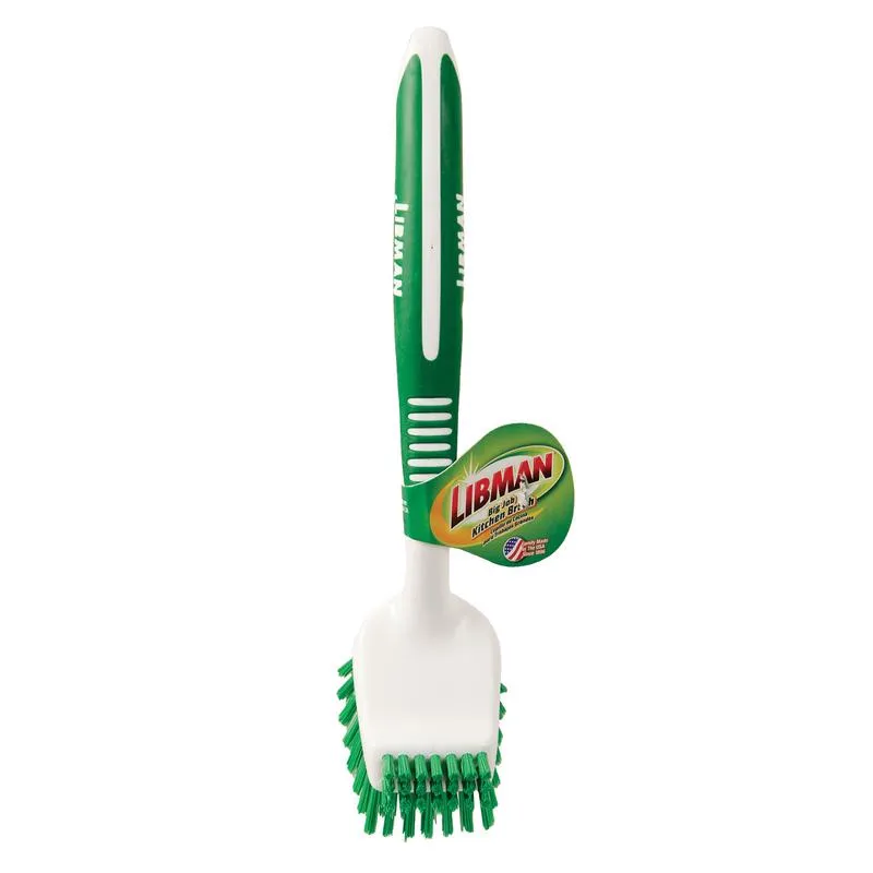 Libman Big Job 2.5 in. W Hard Bristle 8 in. Plastic/Rubber Handle Kitchen Brush