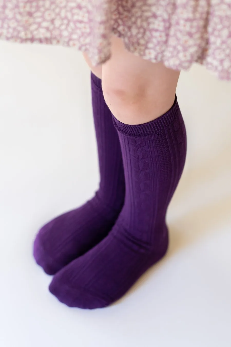 Little Stocking Co Knee High Socks - Plum