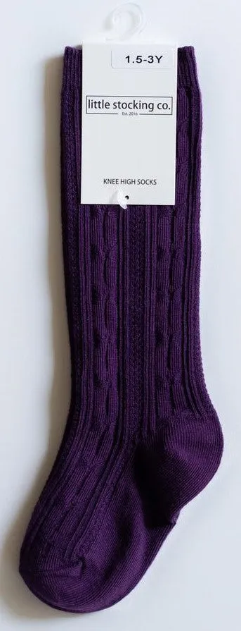 Little Stocking Co Knee High Socks - Plum