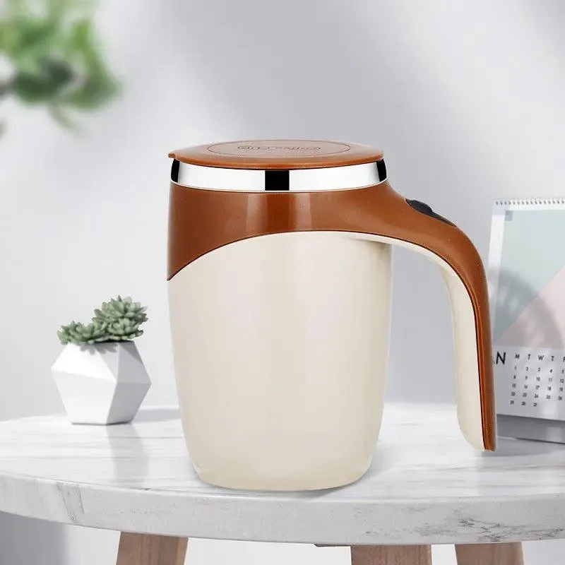 Magnetic Auto-Stir Coffee Cup for Effortless Mixing