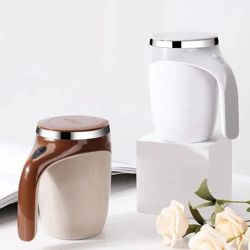 Magnetic Auto-Stir Coffee Cup for Effortless Mixing