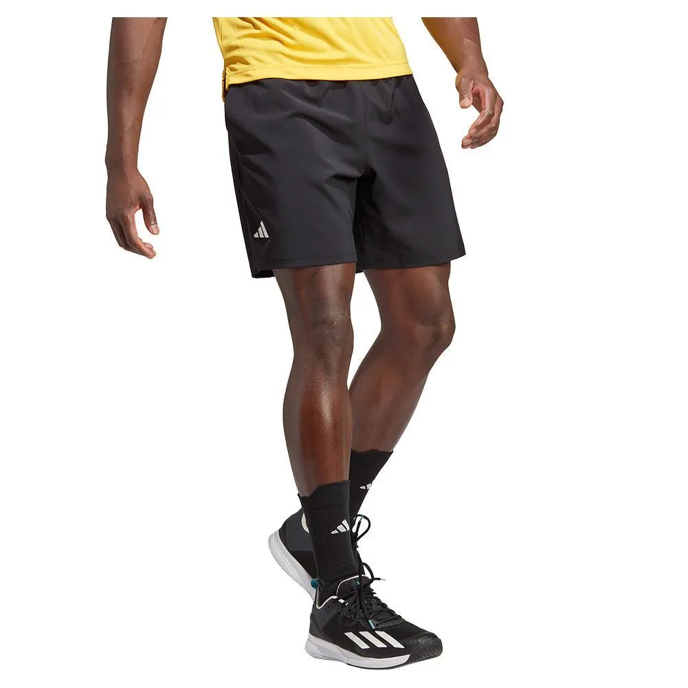 Men's Club Stretch Woven 9 Inch Tennis Shorts Black