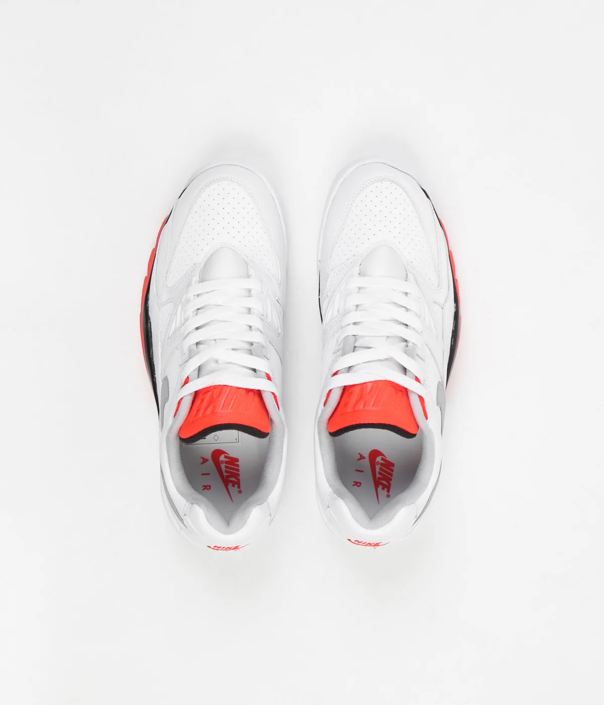 Nike Air Cross Trainer 3 Low Shoes - White / Lt Smoke Grey - Bright Crimson - Black