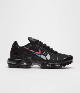 Nike Air Max Plus Shoes - Black / White - Blue Lightning - Bright Crimson