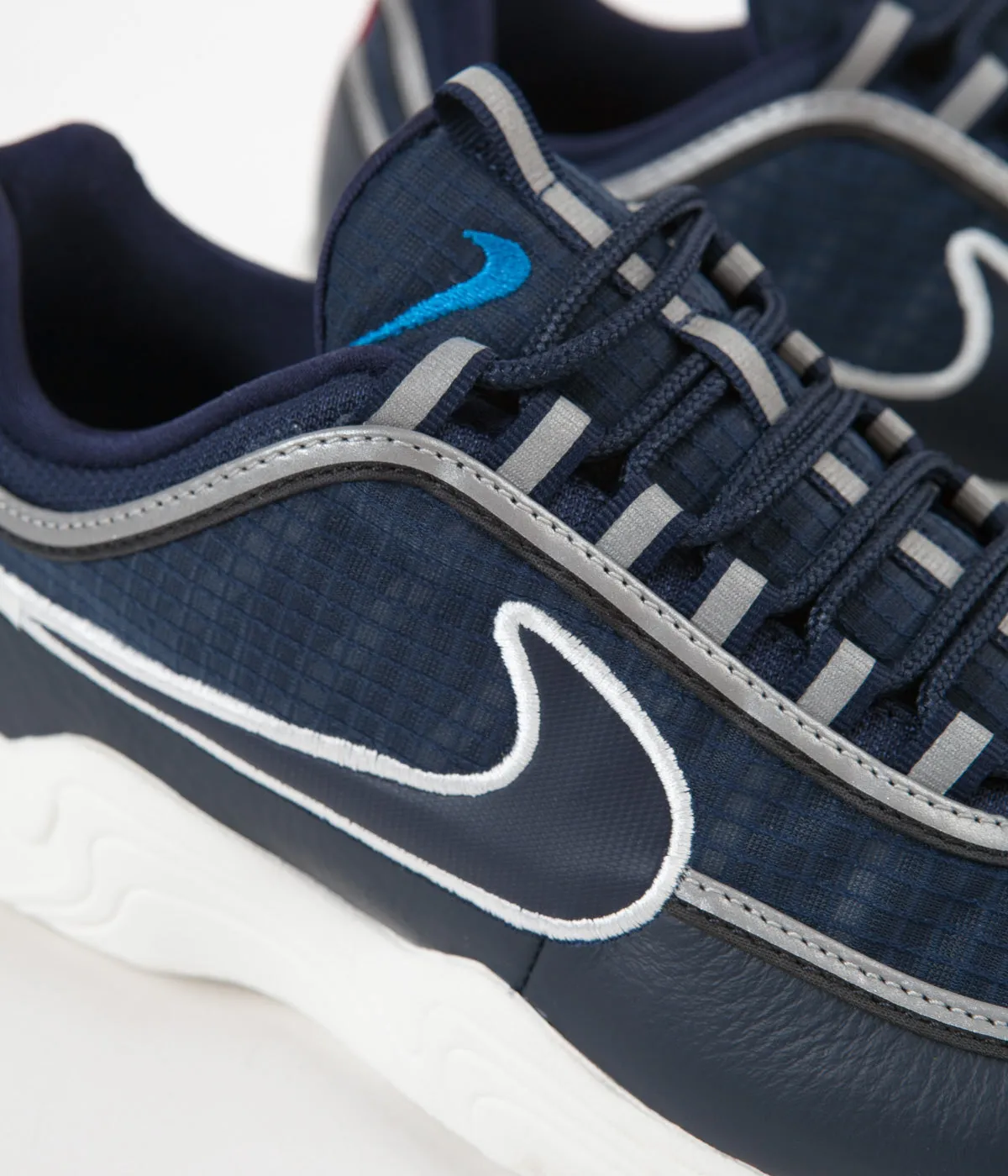 Nike Air Zoom Spiridon SE Shoes -  Obsidian / Sail - Blue Nebula - Dark Grey