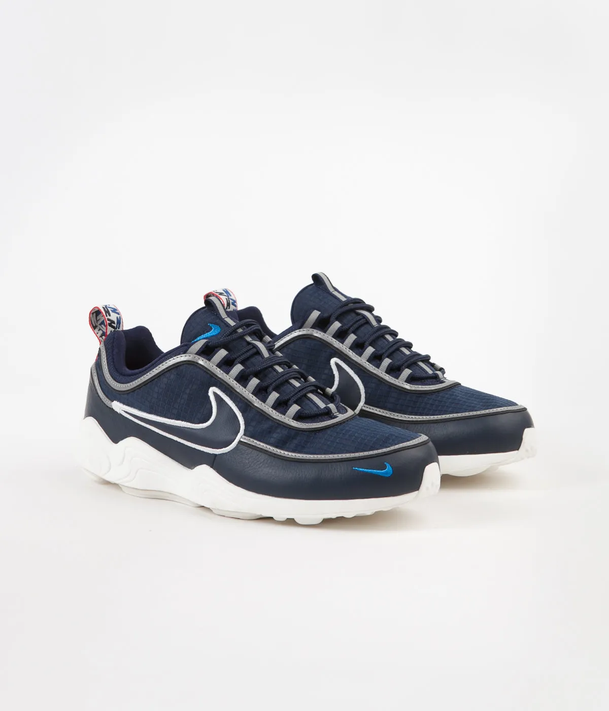 Nike Air Zoom Spiridon SE Shoes -  Obsidian / Sail - Blue Nebula - Dark Grey