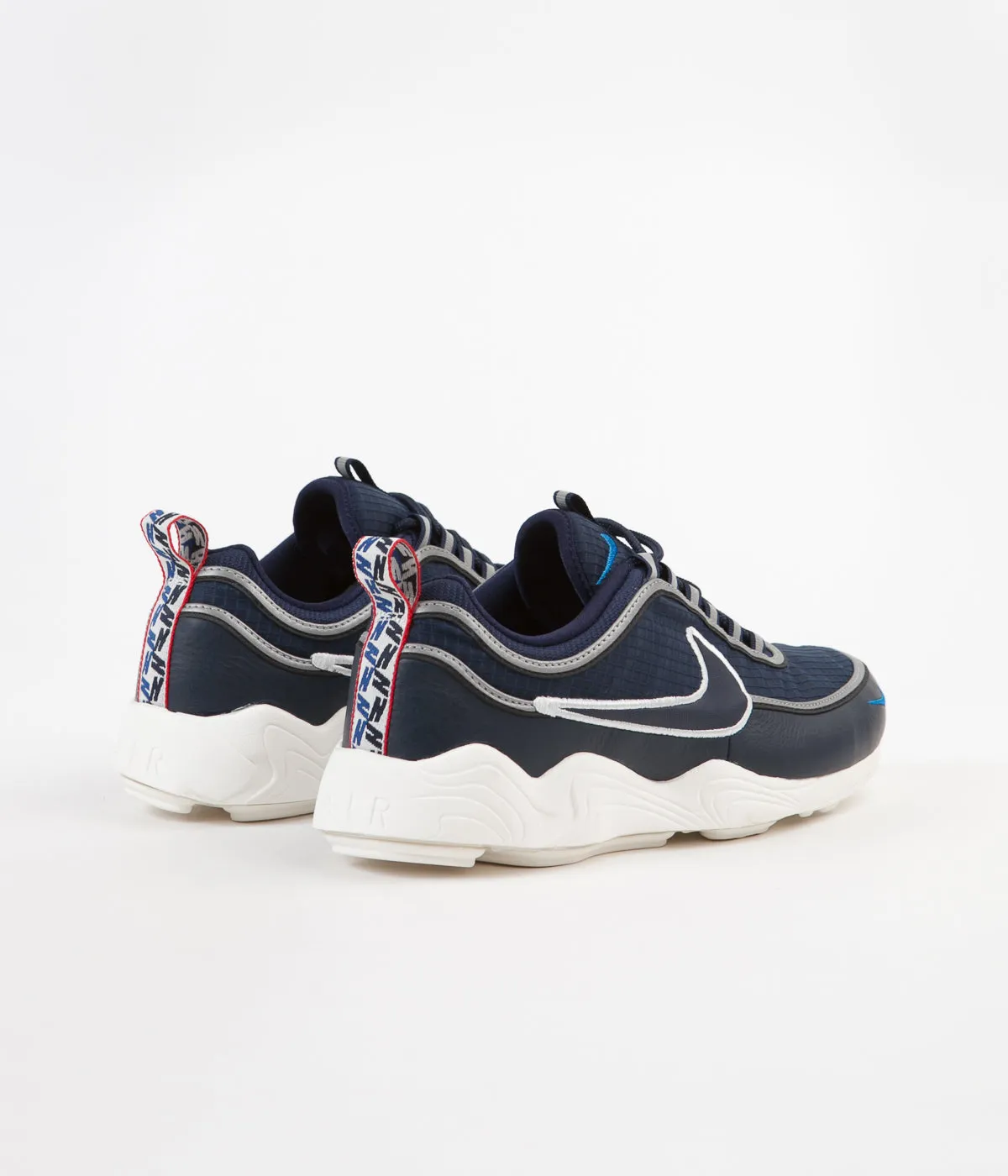 Nike Air Zoom Spiridon SE Shoes -  Obsidian / Sail - Blue Nebula - Dark Grey