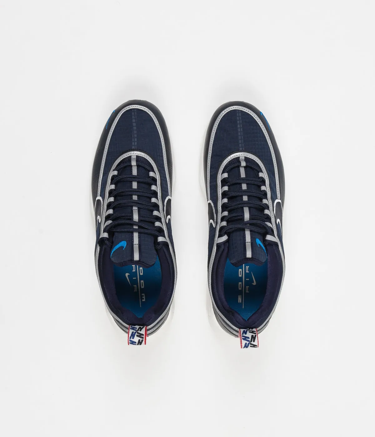 Nike Air Zoom Spiridon SE Shoes -  Obsidian / Sail - Blue Nebula - Dark Grey