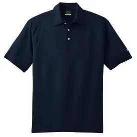 Nike Men's Navy Dri-FIT Short Sleeve Mini Texture Polo