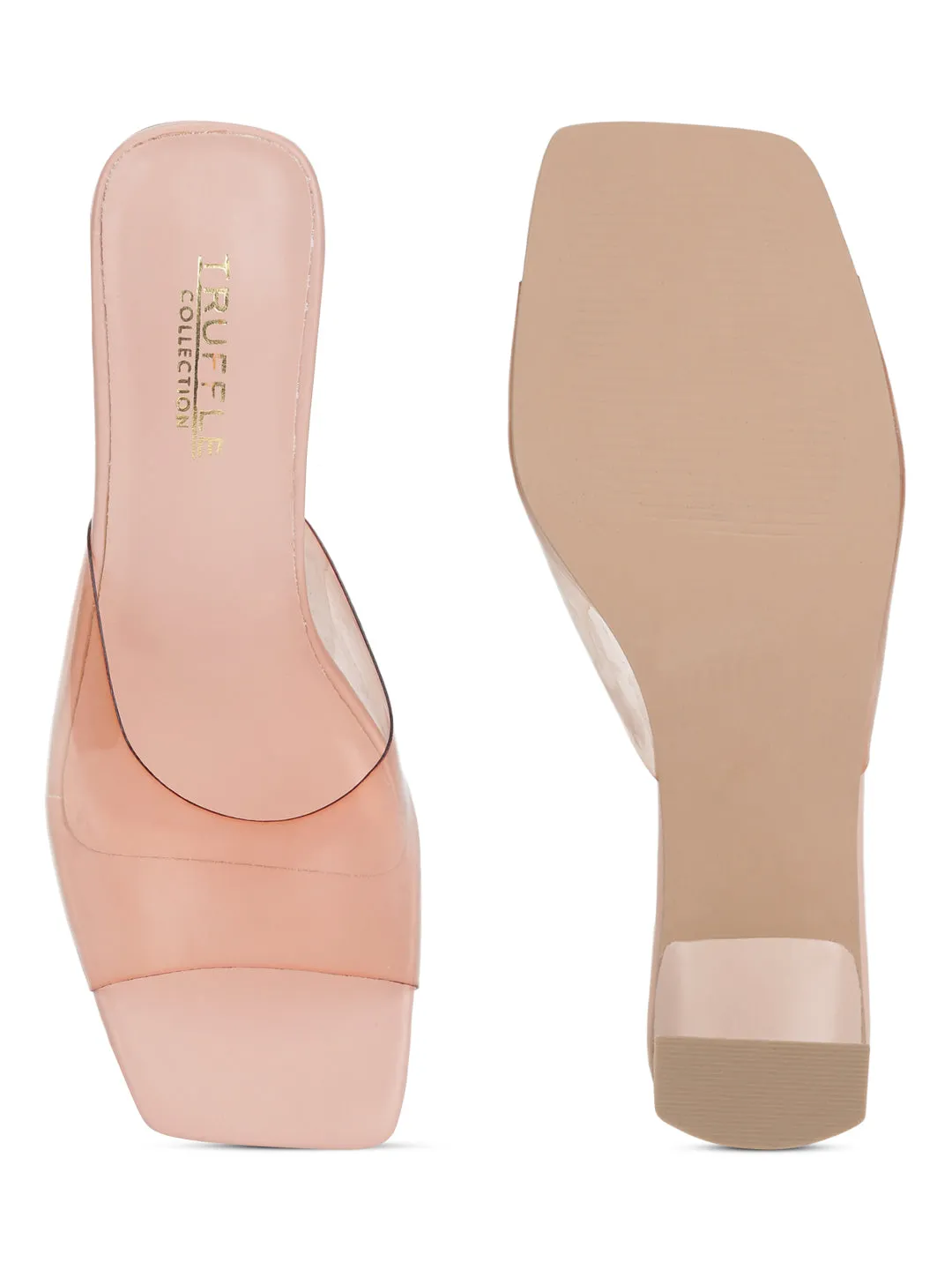 Nude PU Perspex Clear Block Mules (TC-ST-1228-NUDPU)