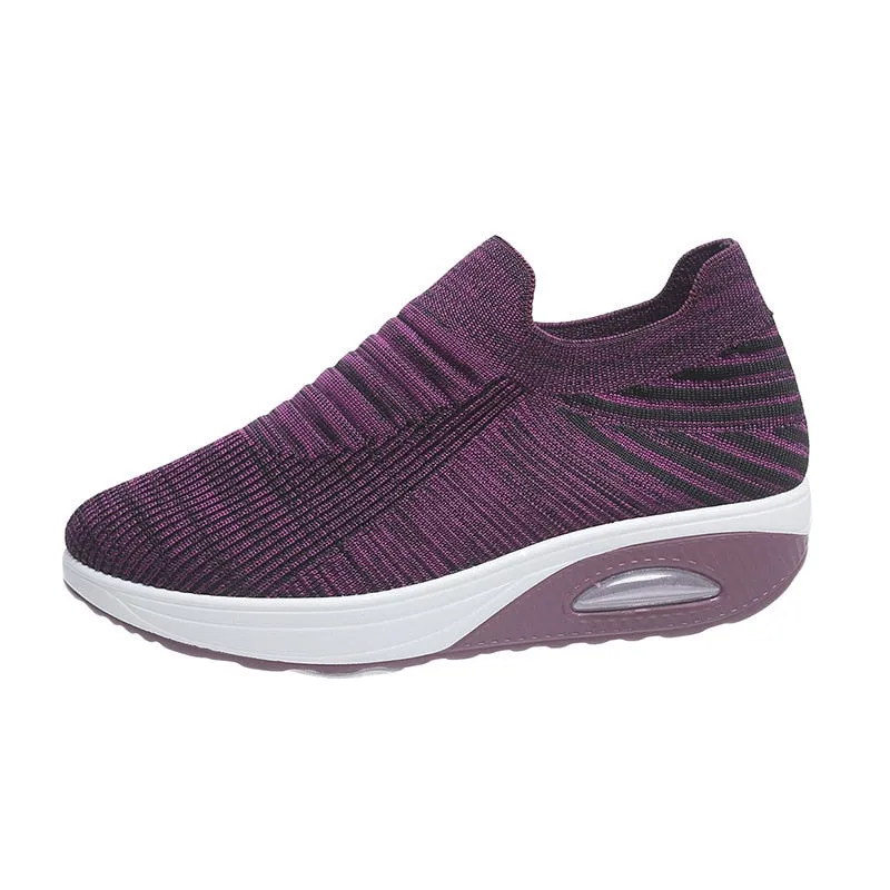 Outdoor Running Sneakers Air Cushion Increase Sports Casual Shoes Mesh Breathable Ladies Footwear Zapatillas Deportivas Mujer