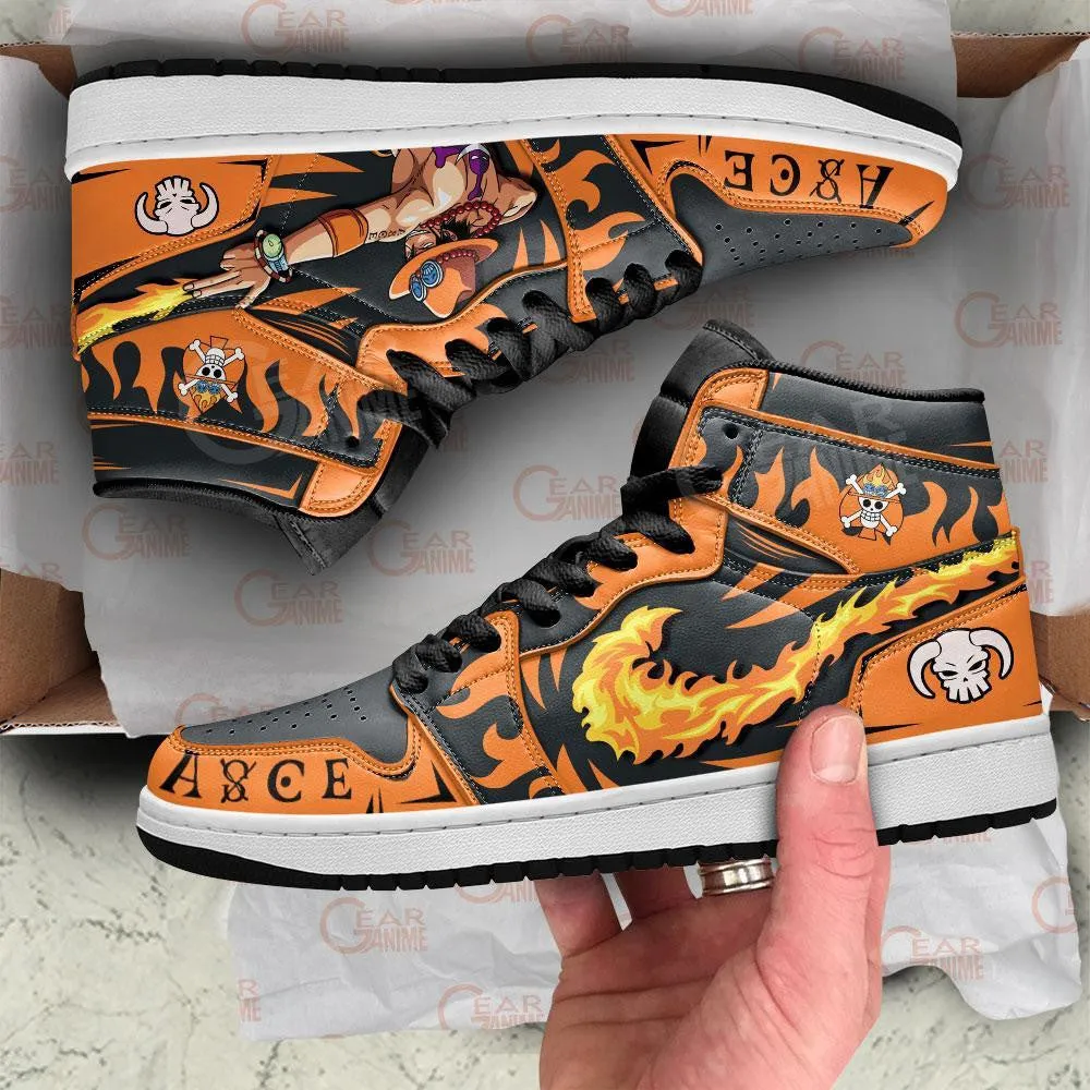 Portgas D Ace Fire Fist Sneakers Custom Anime OP Shoes