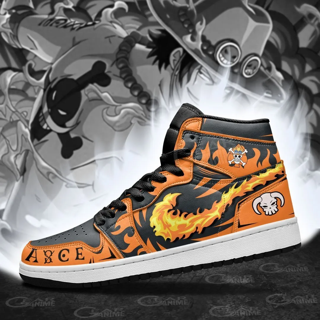 Portgas D Ace Fire Fist Sneakers Custom Anime OP Shoes