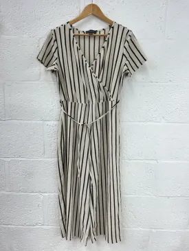 Preloved Lightweight Pinstripe Jumpsuit in size 16