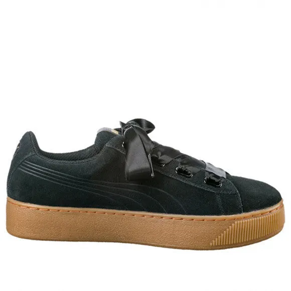 Puma scarpa sneakers da donna Vikky Platform Ribbon 364979 01 nero