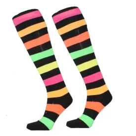 Rainbow Stripe Socks Women's Over The Knee Sock