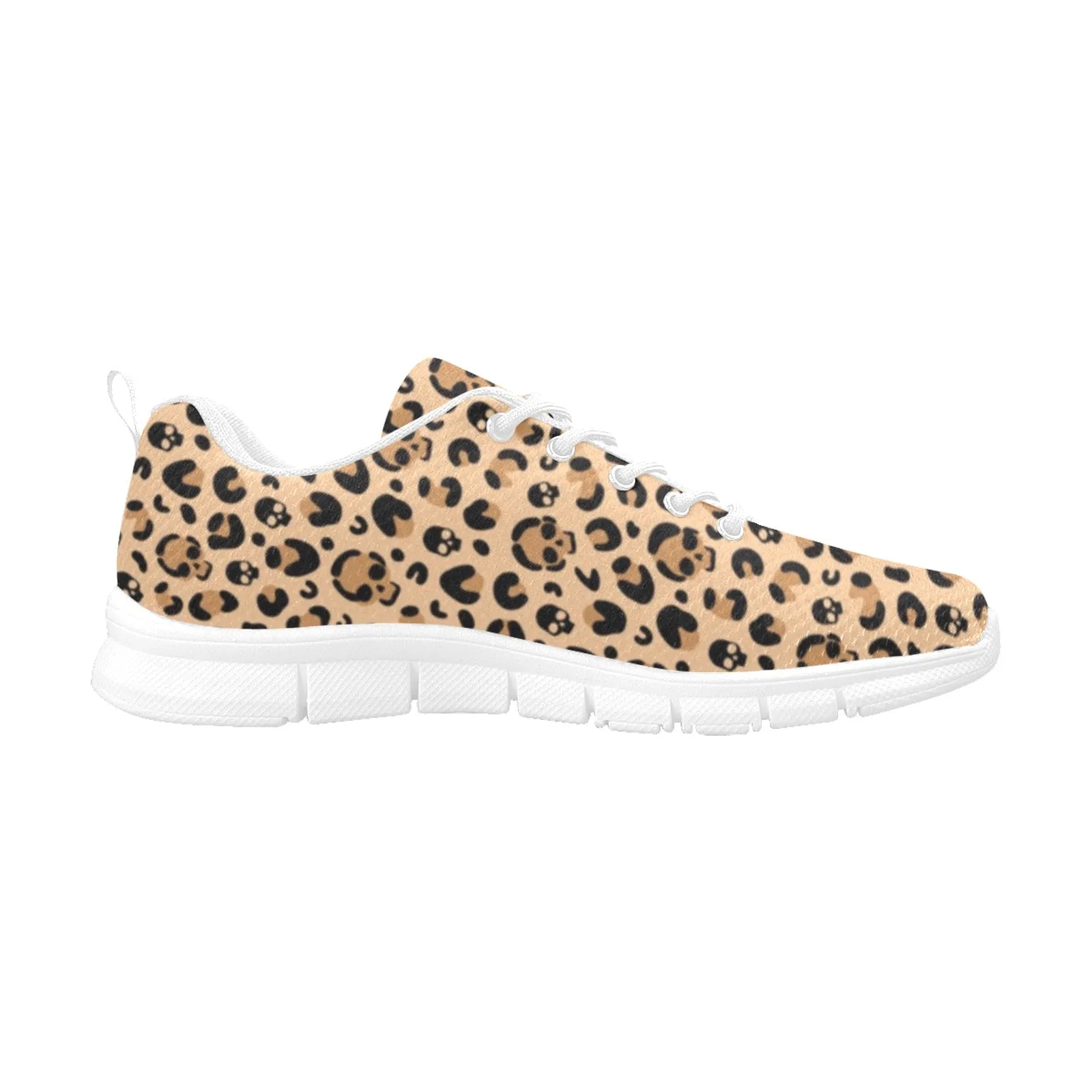 Skull Leopard Print Breathable Running Shoes