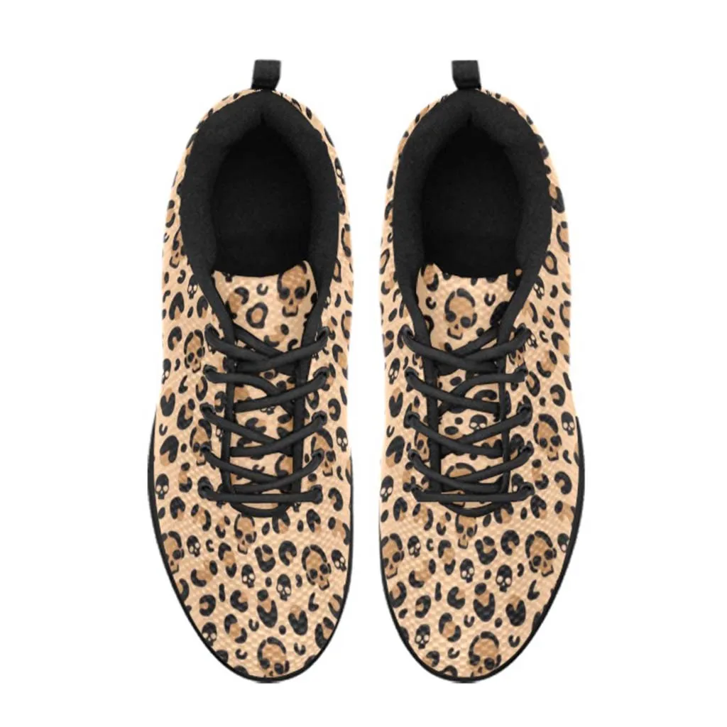 Skull Leopard Print Breathable Running Shoes