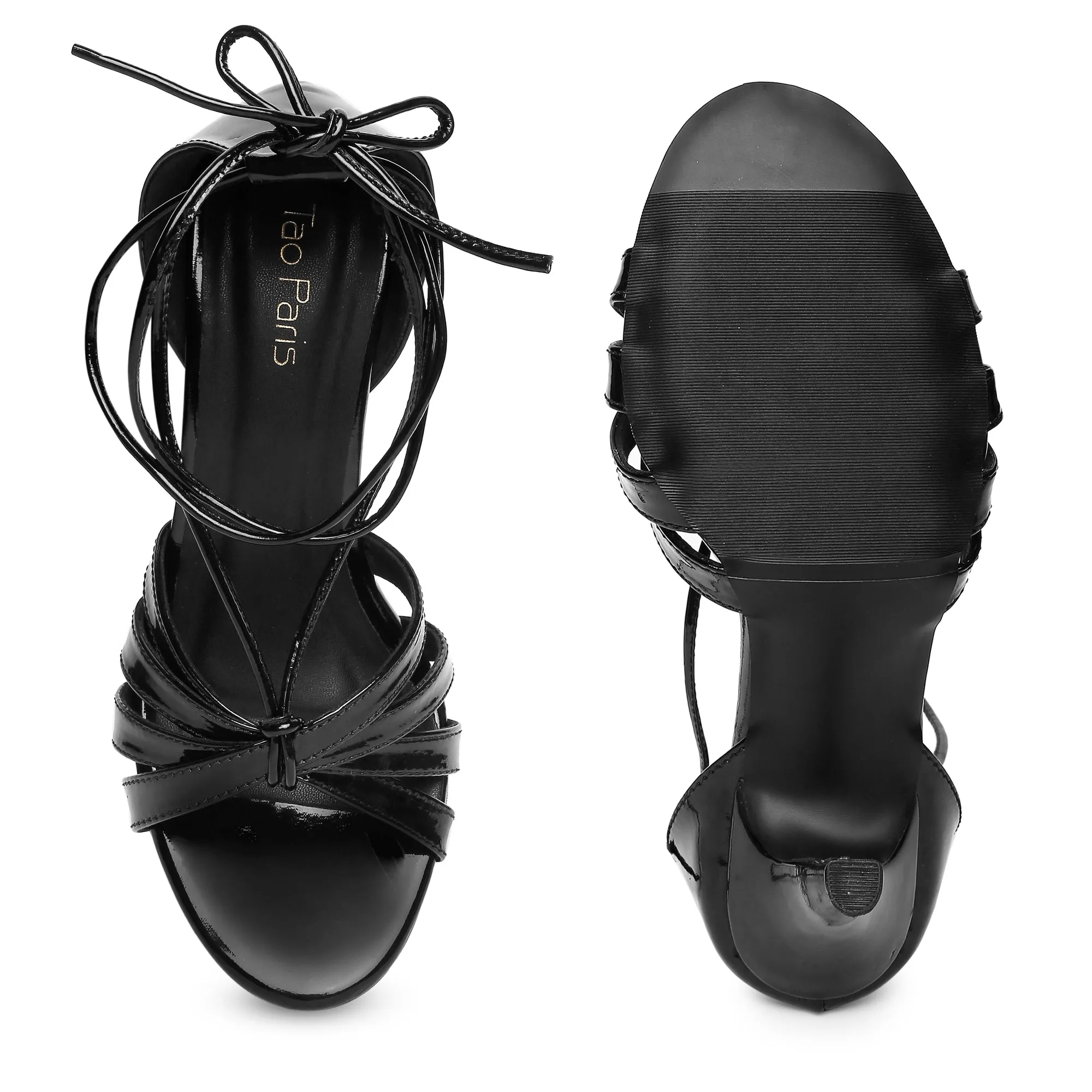 Tao Paris Fia 10009-03 Detailing Black Sandals