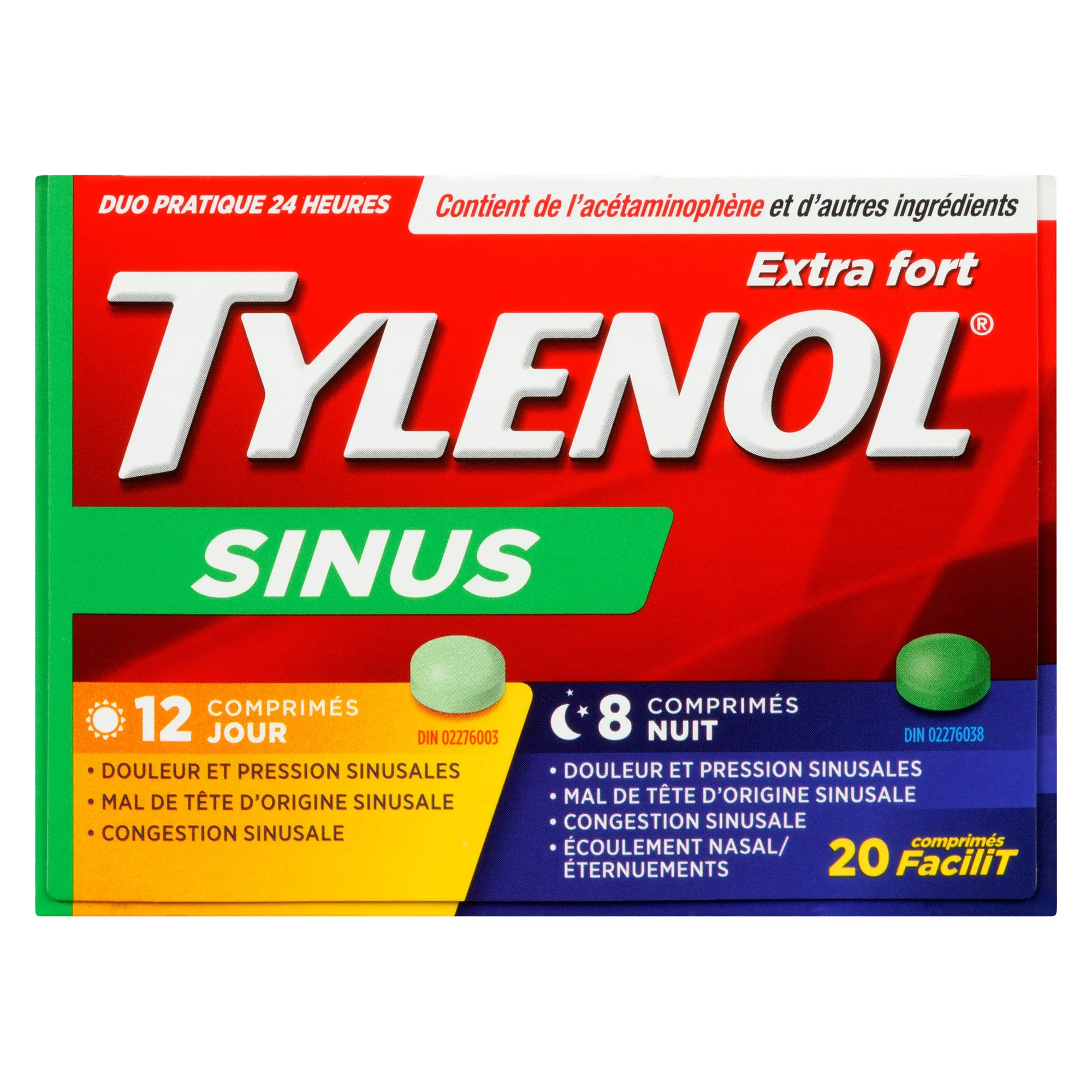 Tylenol Sinus Extra Strength 24 Hr Convenience Pack eZtabs, 20-Pack